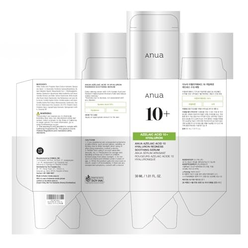 Azelaic Acid 10 Hyaluron Redness Soothing Serum 30Ml