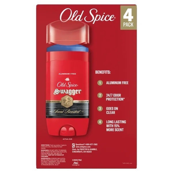 Old Spice Swagger Scent Boosted Aluminum Free Deodorant, 85g