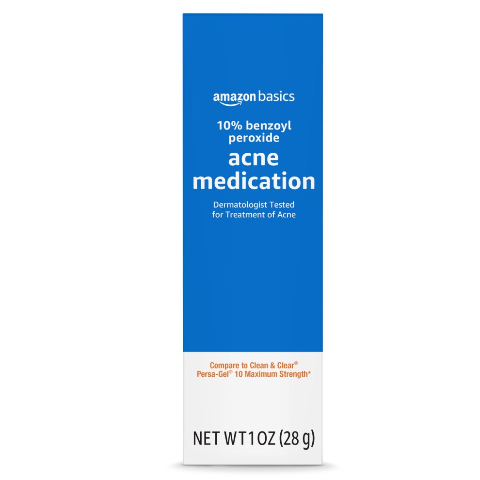 Amazon Basic 10% Benzoyl Peroxide - Acne Medication 28g