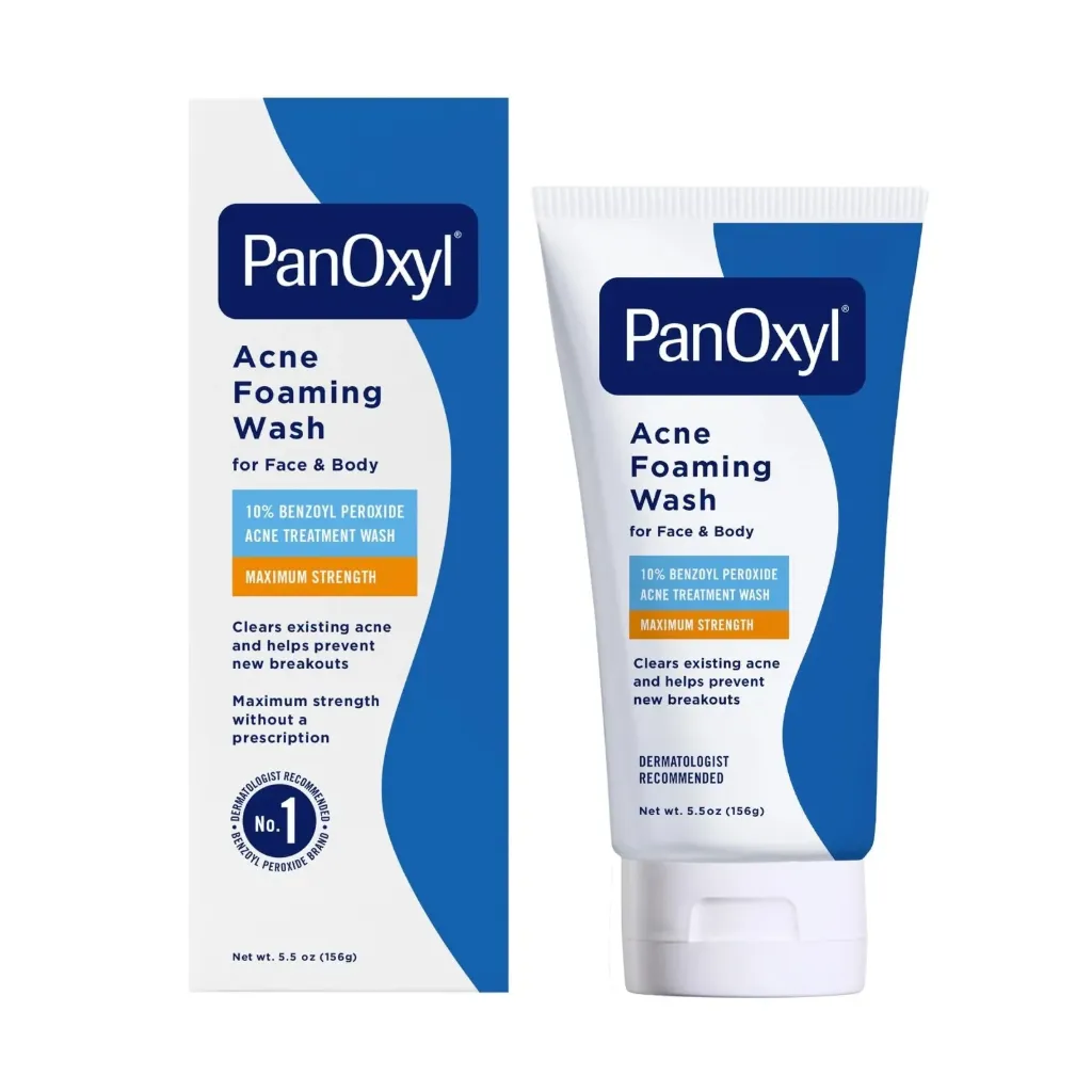 PanOxyl Acne Foaming Wash Benzoyl Peroxide 10%.